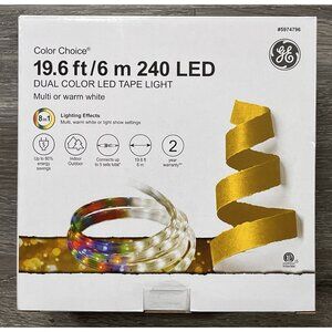 GE 19.6 Ft / 6 M 240 LED Dual Color LED Tape Light With 8 Lighting Effects NEW